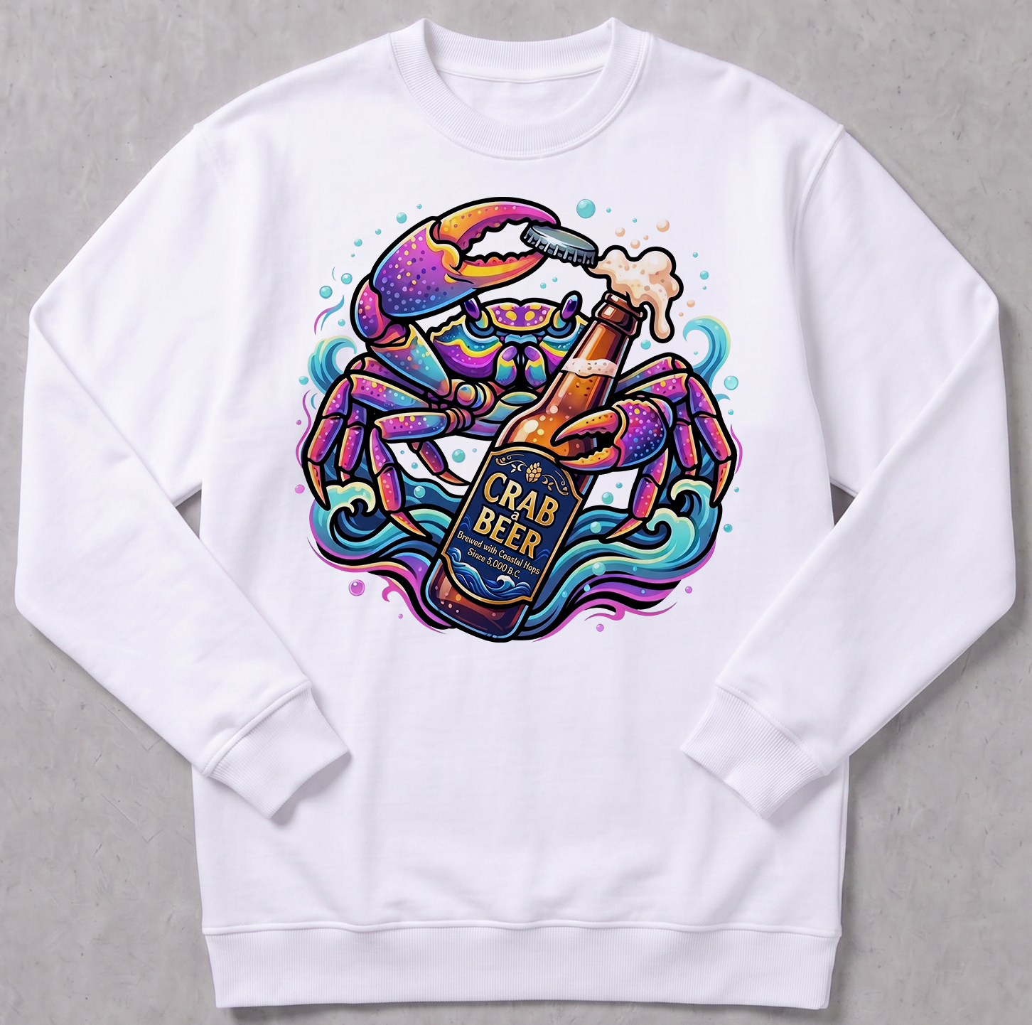 Crab a Beer - Moletom sem capuz