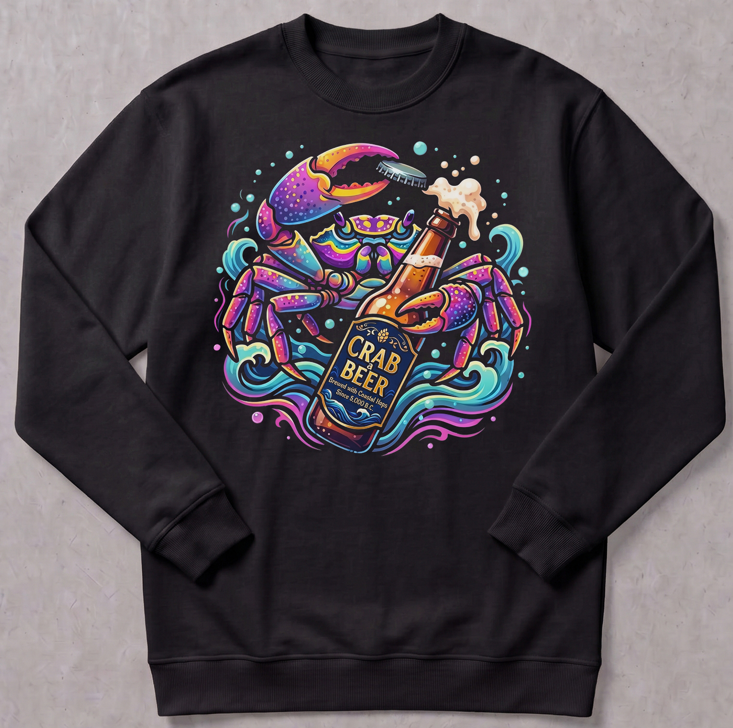 Crab a Beer - Moletom sem capuz