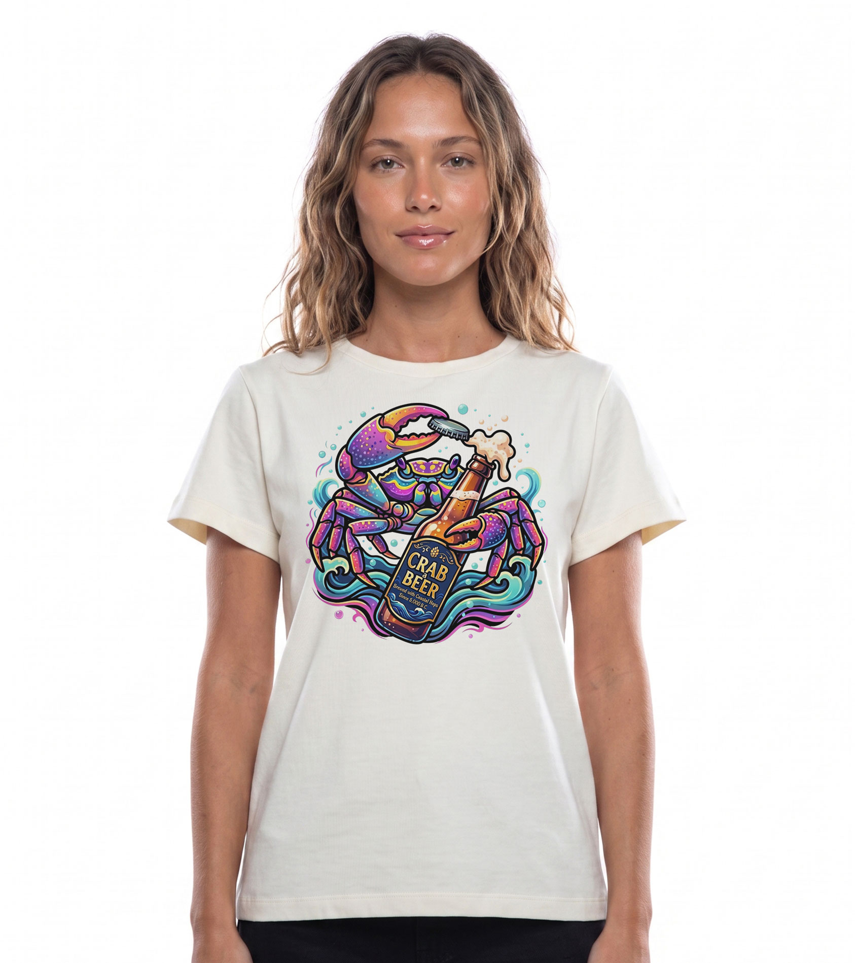 Crab a Beer - Camiseta feminina