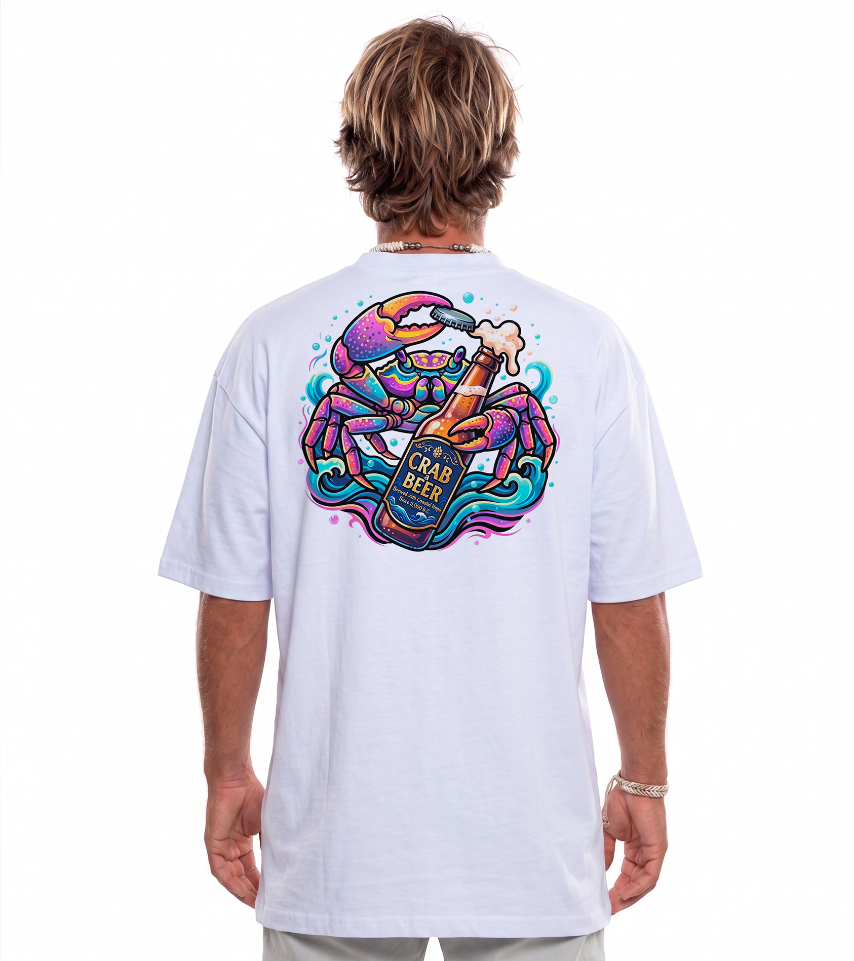 Crab a Beer - Camiseta Oversized