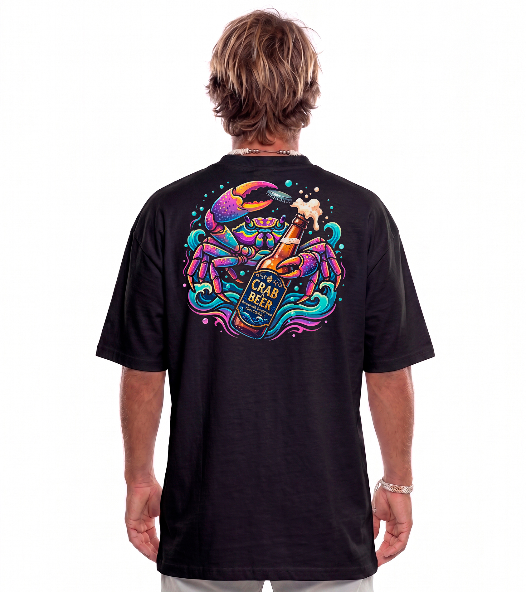 Crab a Beer - Camiseta Oversized